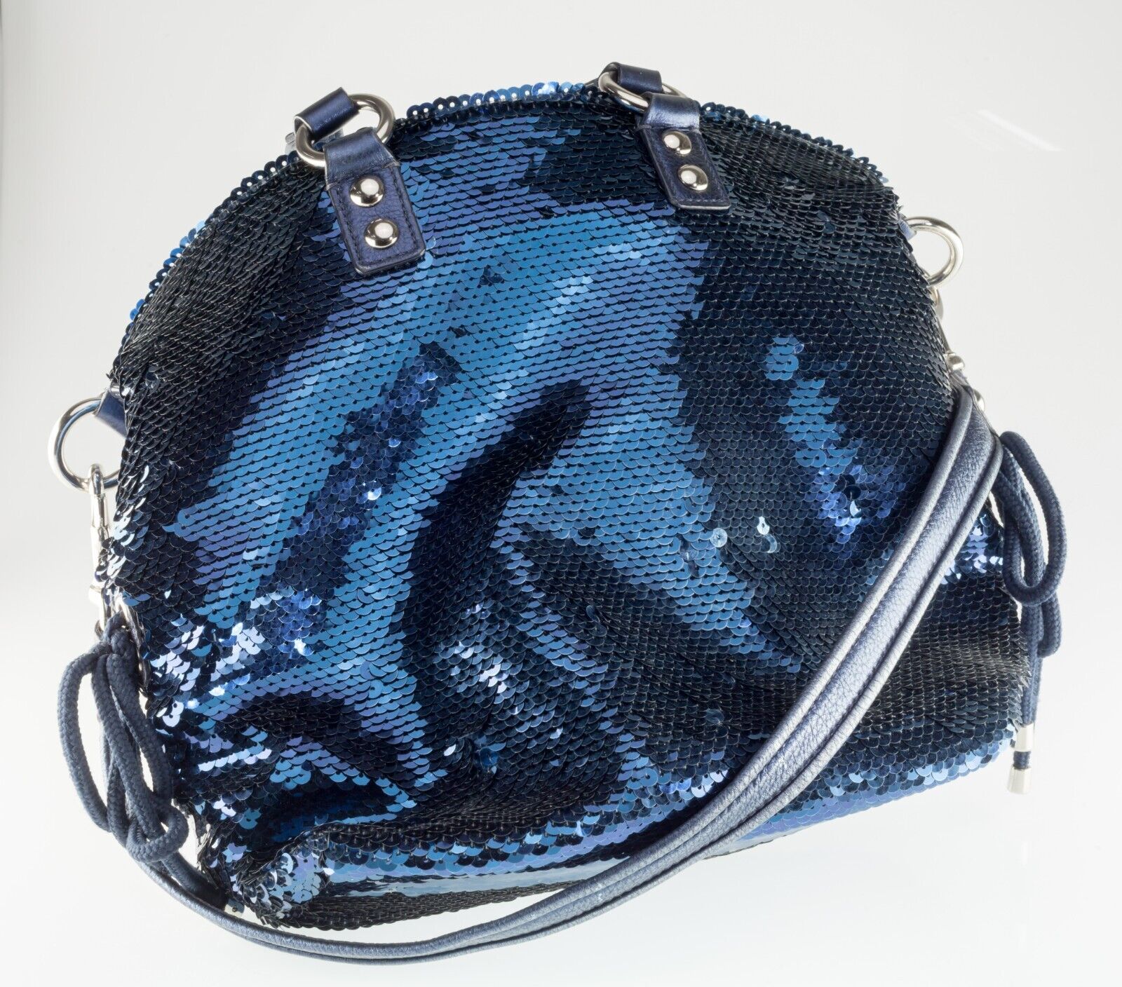 Coach Poppy Blue Sequin Spotlight Purse w/ Disco Ball Bag Charm XL – DMND  Limited